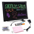 16 x 12" LED Flashing Illuminated Erasable Neon Sign Remote Message Menu Writing