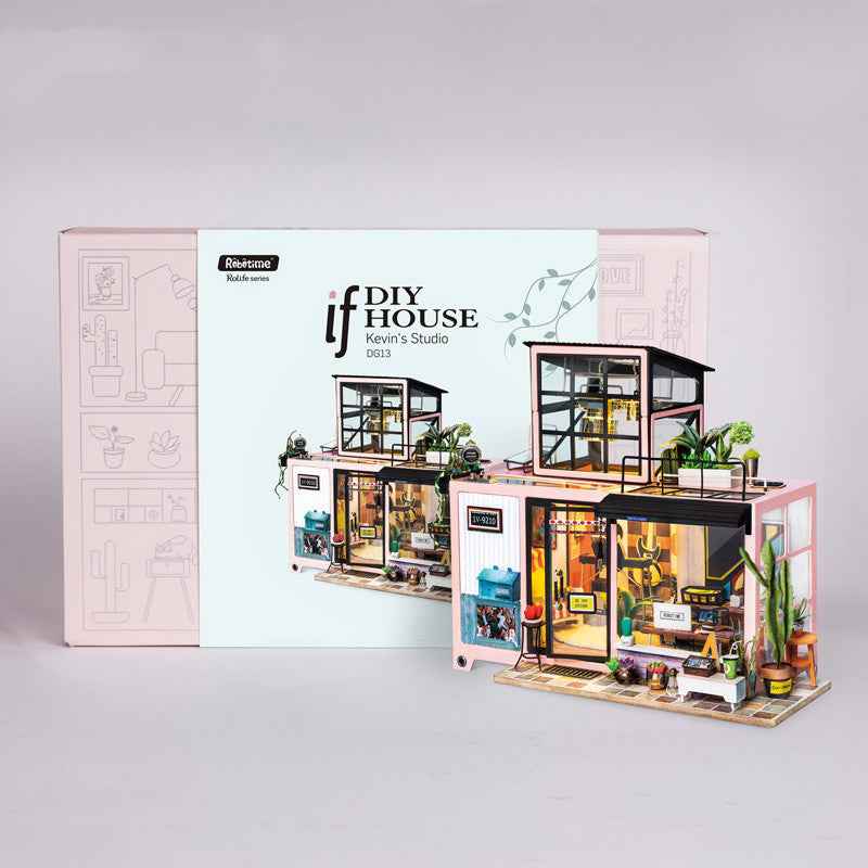 DIY Cabin Model Hand-assembled To Make A Creative Small House