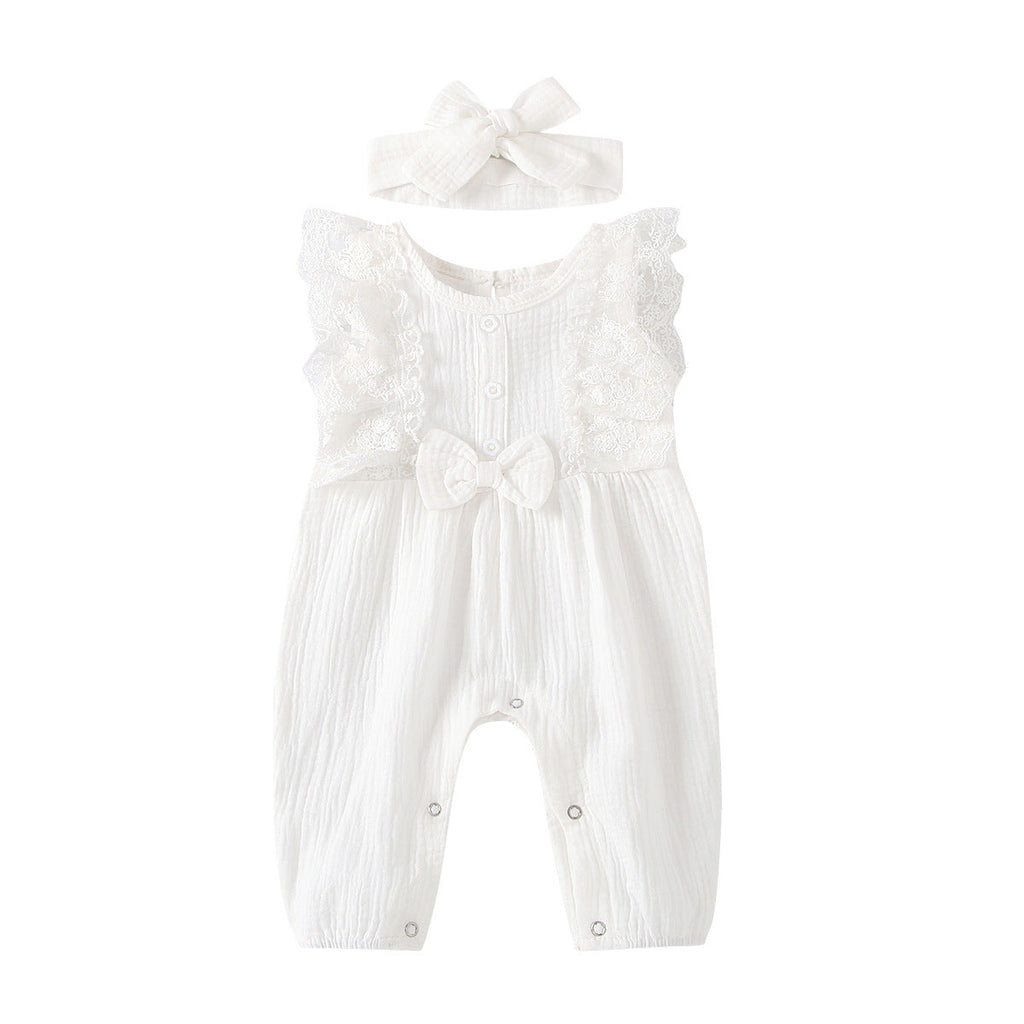 Multicolor Lace Sleeveless Romper