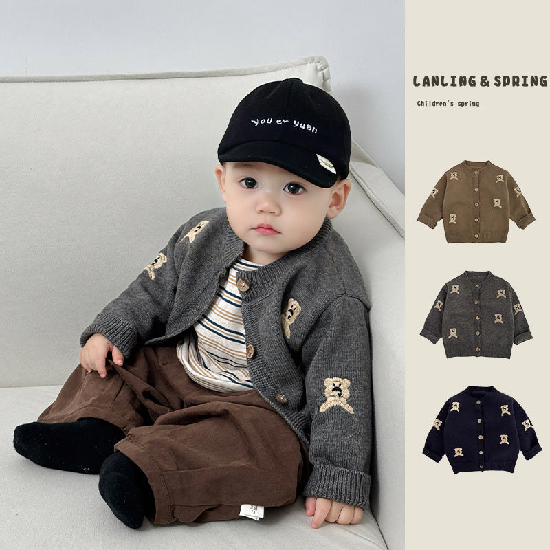 Autumn Fashion Knitted Cardigan Cute Kids Coat