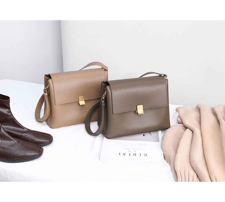 Genuine leather hobo messenger bag new trendy high-end shoulder bag 5155