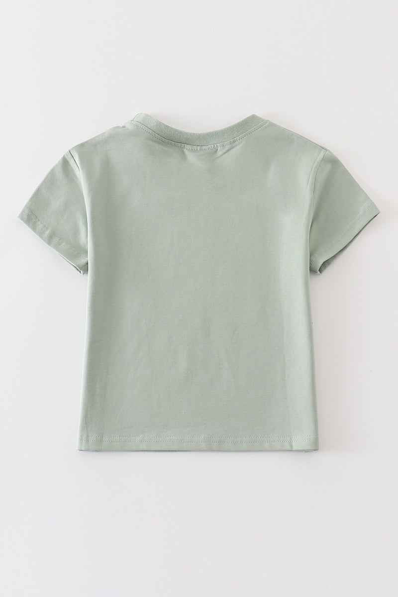 Sage blank basic t-shirt Adult Kids and baby bubble