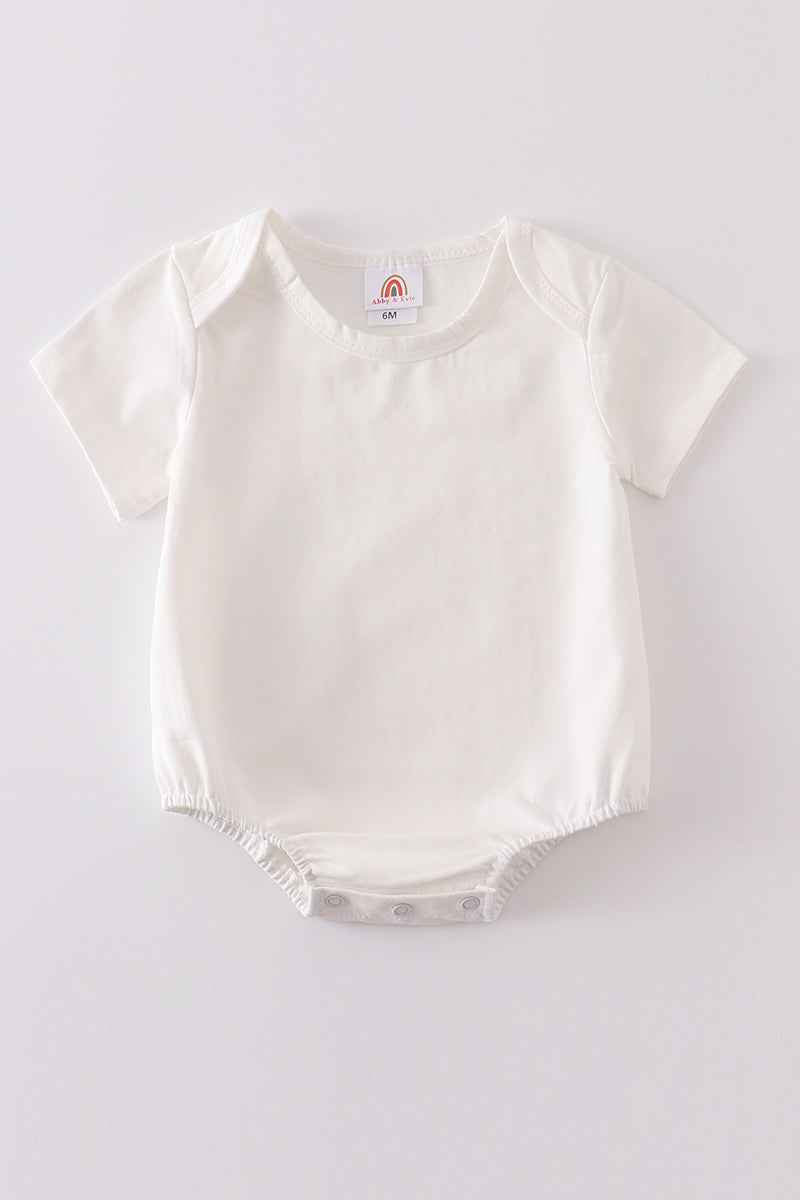 Cream blank basic t-shirt Adult Kids and baby bubble