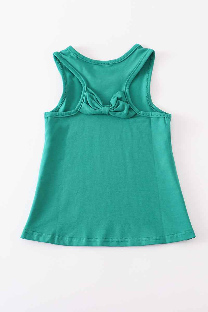 Teal blank basic kids teens adult tank top
