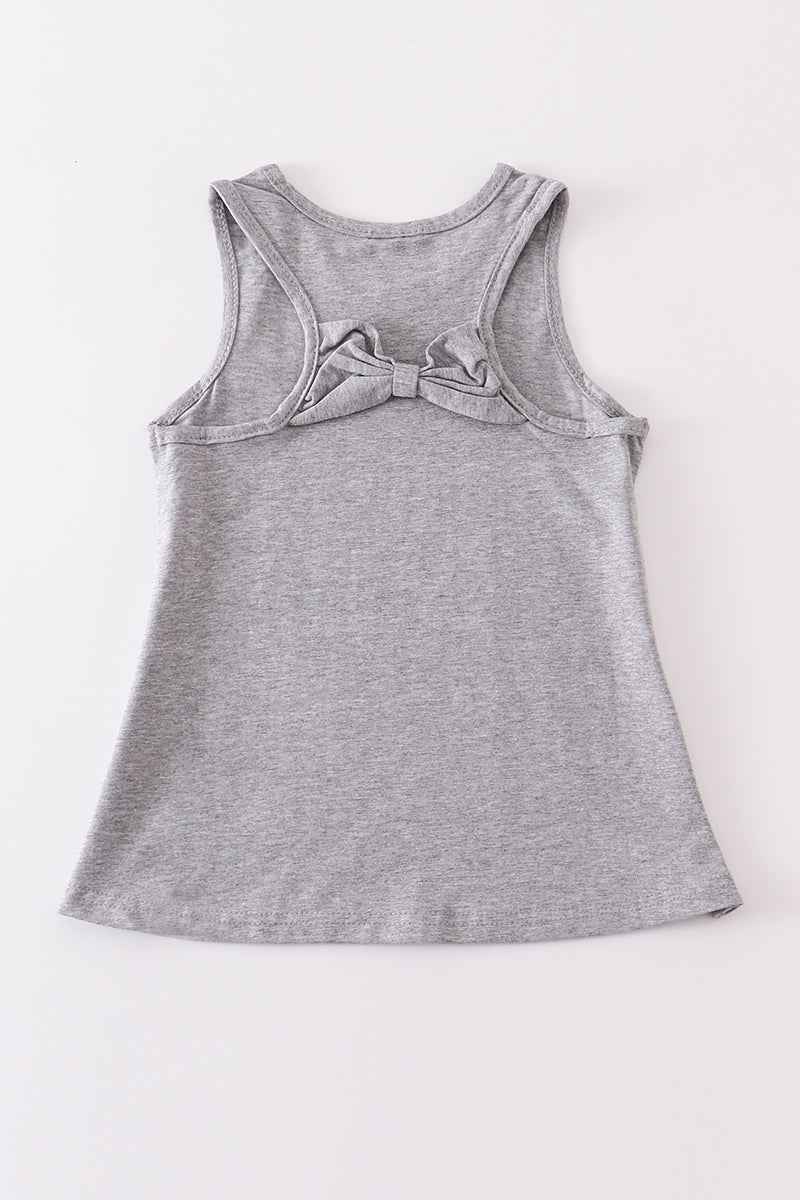 Heather grey blank basic kids teens adult tank top
