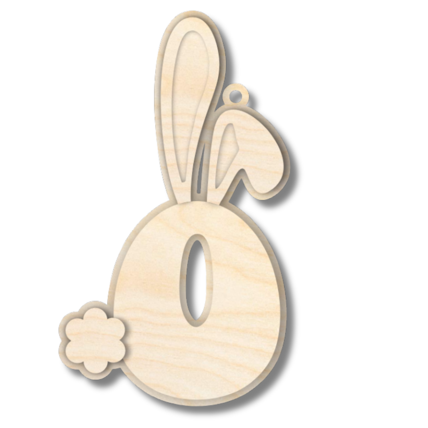 Unfinished Wood Layered Letter Bunny Tags| A-Z | 4 Piece | 6" Tall | 1/8" Wood | Wood Craft DIY