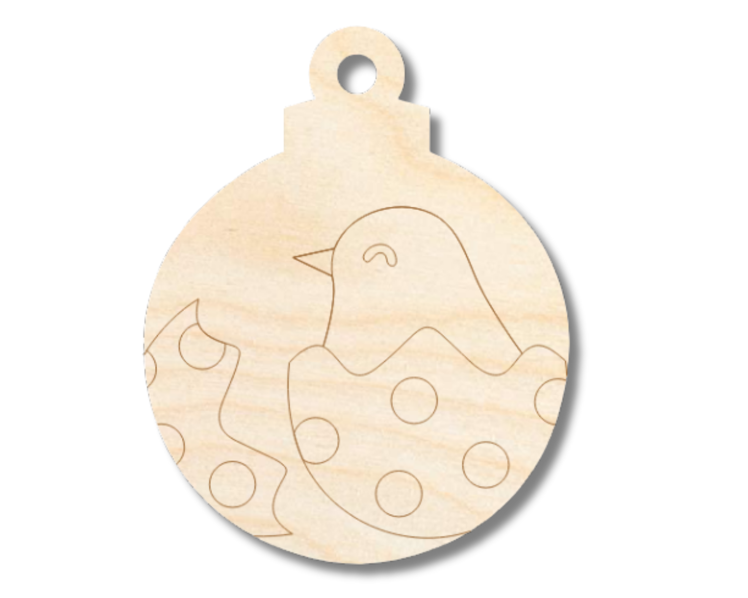Unfinished Wood Etched Chick in Egg Ornament Shape | Paint By Line Crafts | up to 30" DIY