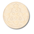 Unfinished Wood Etched Christmas Tree Cookie Shape | Paint By Line Crafts | up to 30" DIY