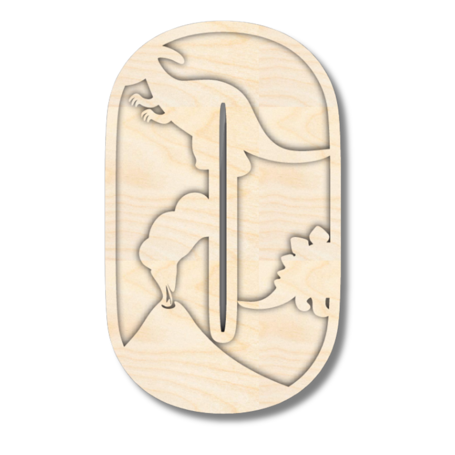 Unfinished Wood Layered Themed Letters | Dinosaur | A-Z | 2 Piece | up to 24"