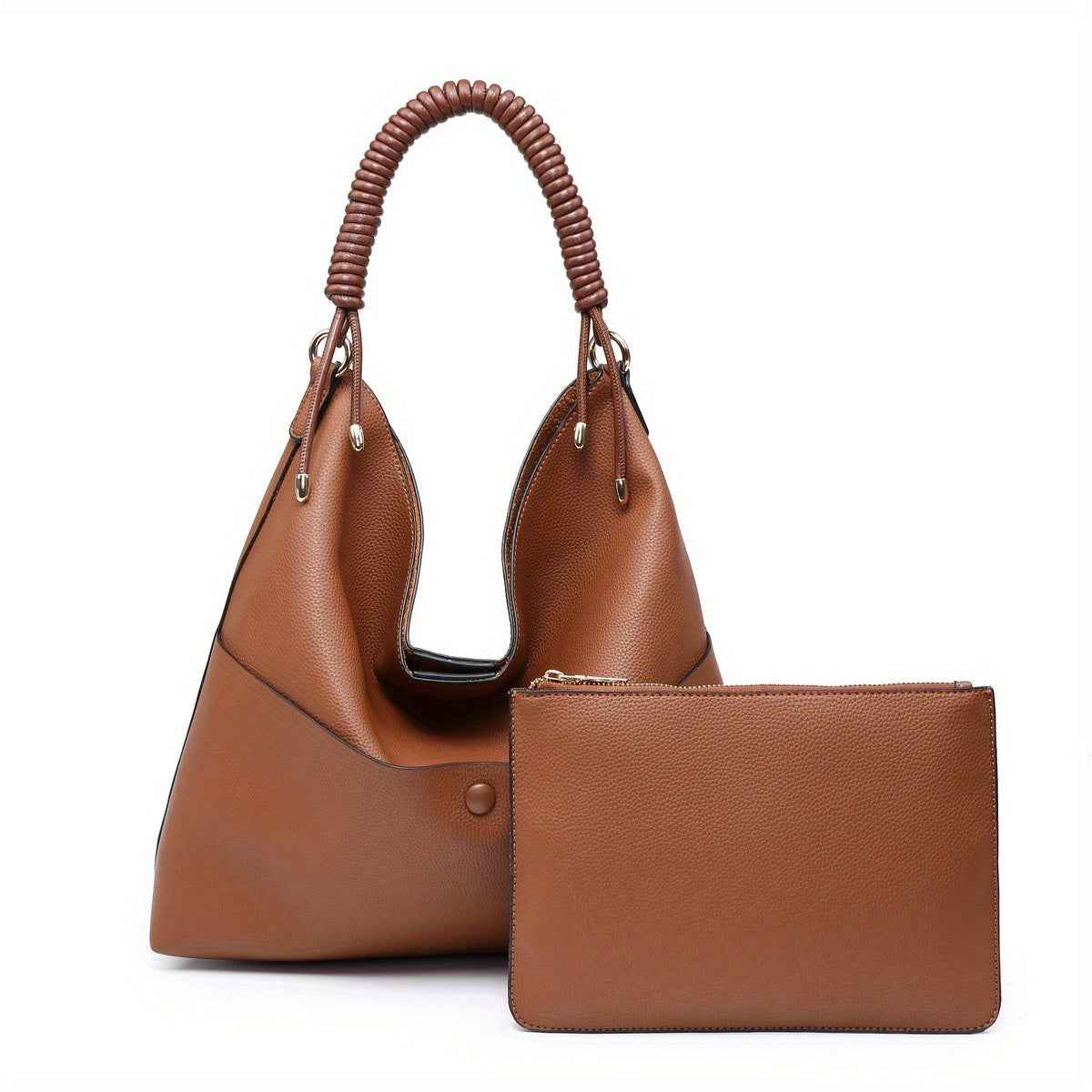 Soft Hobo Bag Unique Drawstring Handle