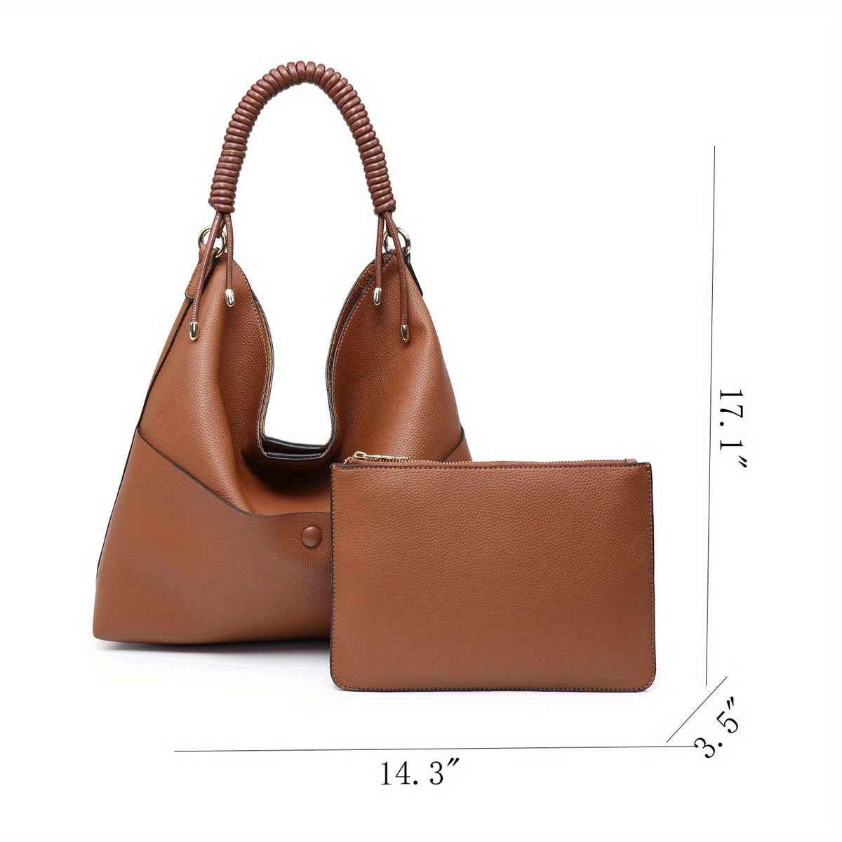 Soft Hobo Bag Unique Drawstring Handle