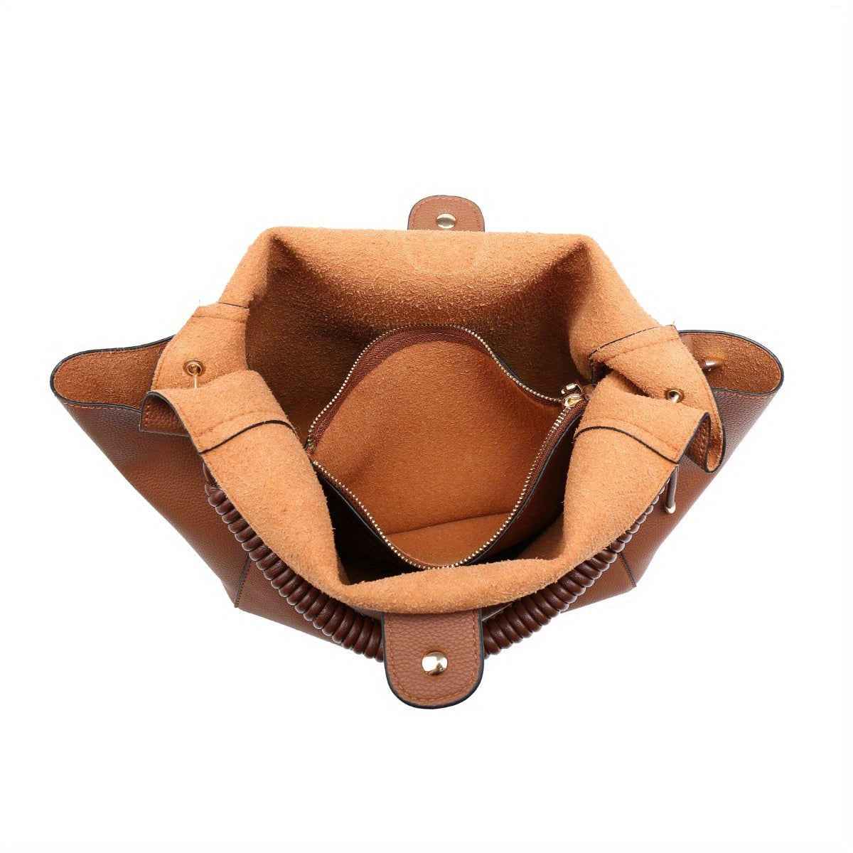 Soft Hobo Bag Unique Braided Woven Handle