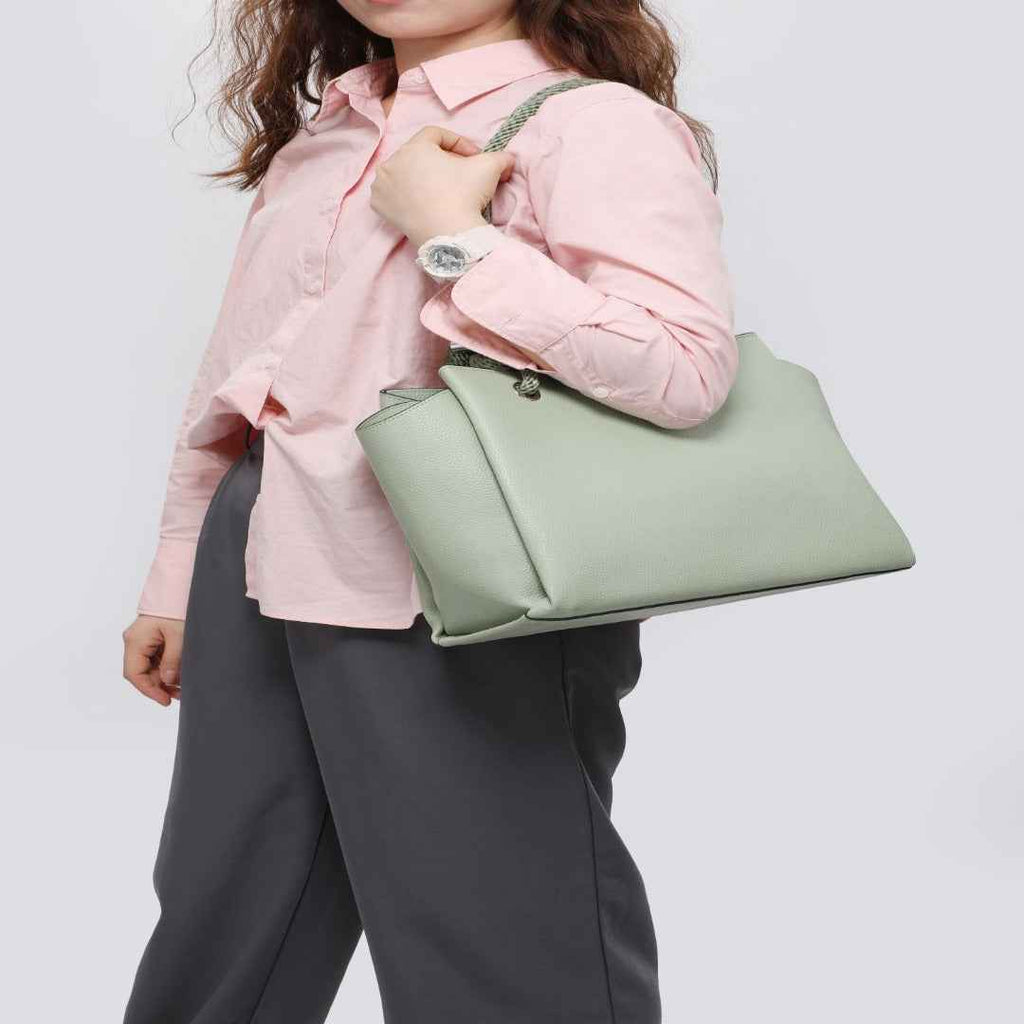Women shoulder purse soft nylon handle hobo