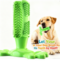Pet Dog Toy Dental Brush Teeth Cleaning Elastic Rubber Chew Toy