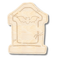Unfinished Wood Etched Tombstone Shape | Paint By Line Crafts | up to 30" DIY
