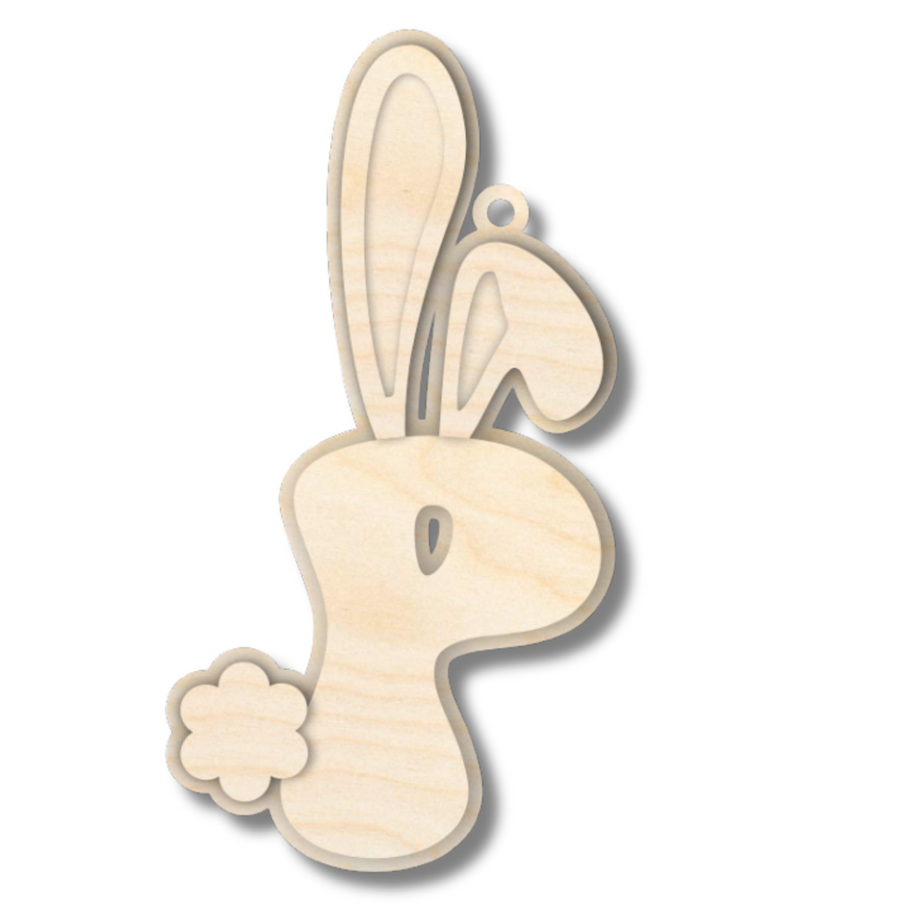 Unfinished Wood Layered Letter Bunny Tags| A-Z | 4 Piece | 6" Tall | 1/8" Wood | Wood Craft DIY