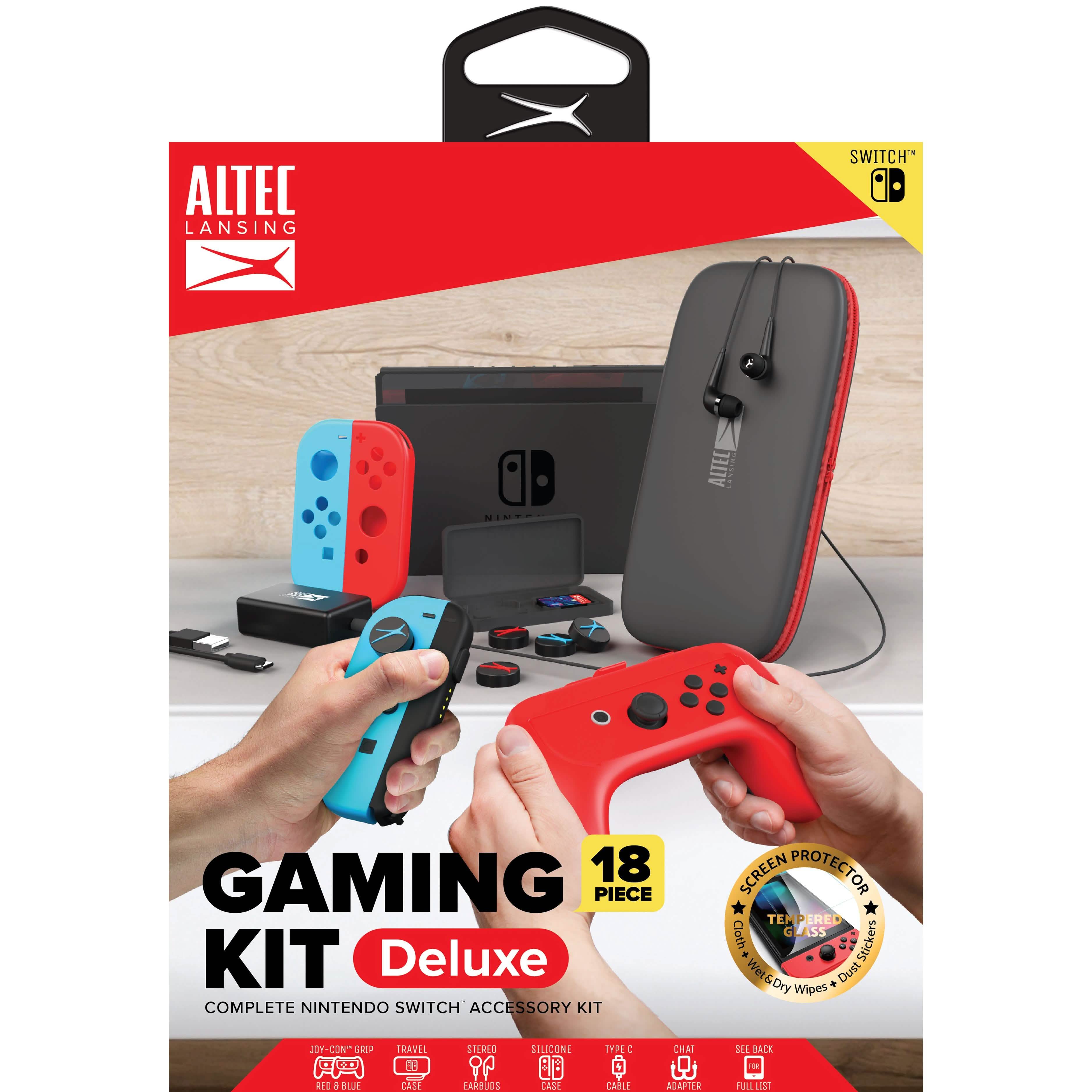 18-Pieces Set: Altec Lansing Nintendo Switch Kit