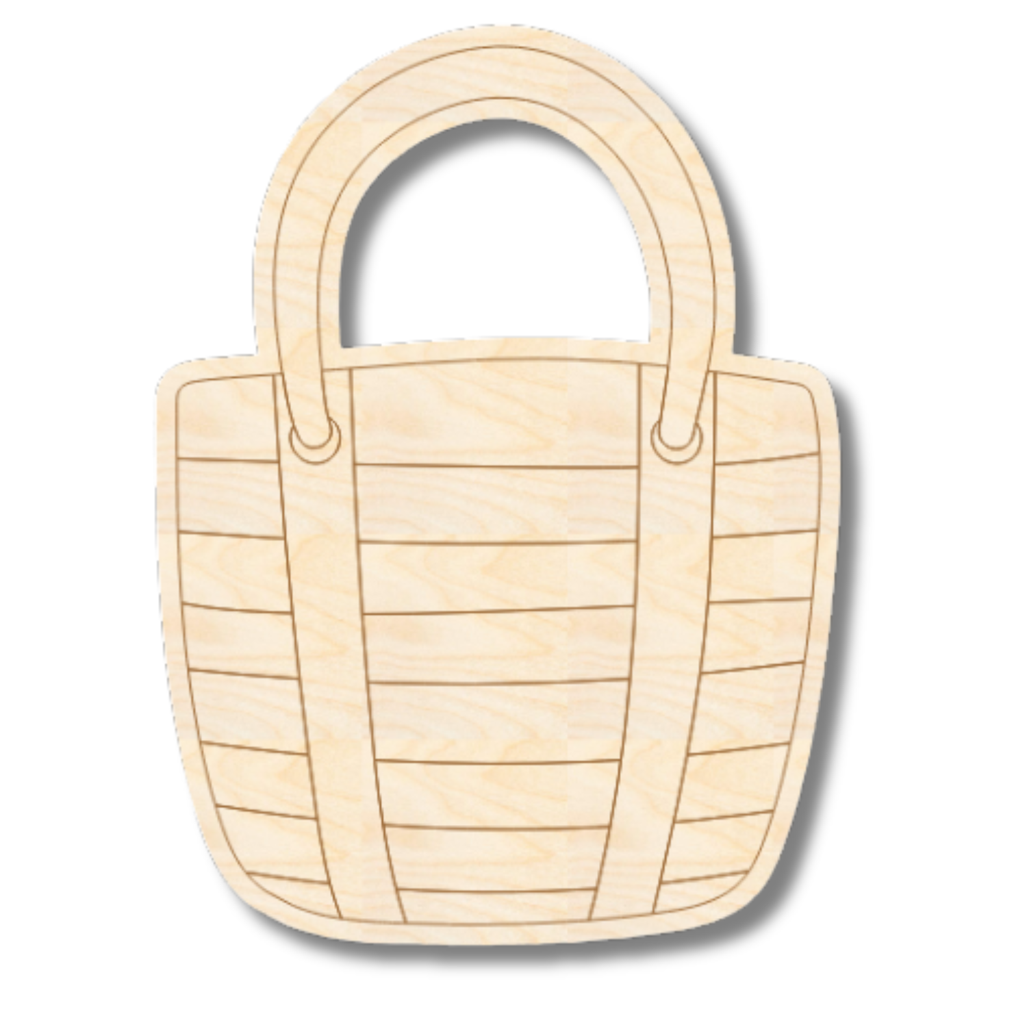 Unfinished Wood Etched Beach Bag Shape | Paint By Line Crafts | up to 30" DIY