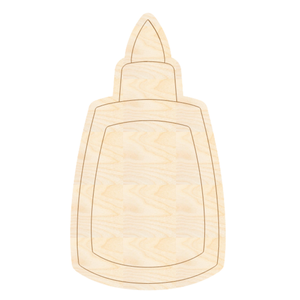 Unfinished Wood Etched Crafty Glue Shape | Paint By Line Crafts | up to 30" DIY