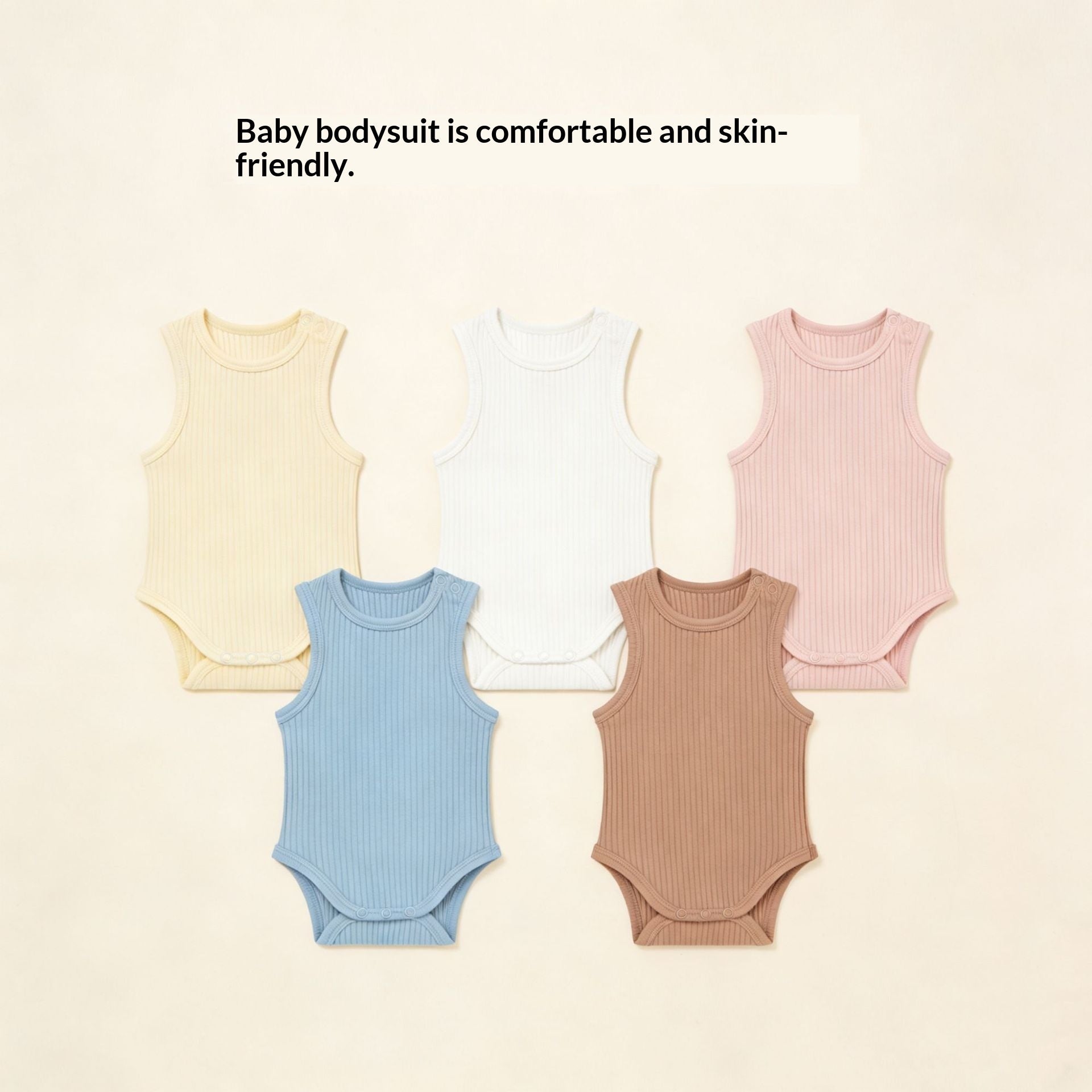 Baby Romper Knitted Ribbed Infant Onesie