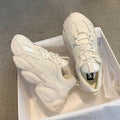 Elegant Women's Sneakers Lace Up Thick Platform Casual Shoes Leather Comfortable Walking Footwear Fashion New Lightweight Casual Everyday Walking Fashion Sneakers