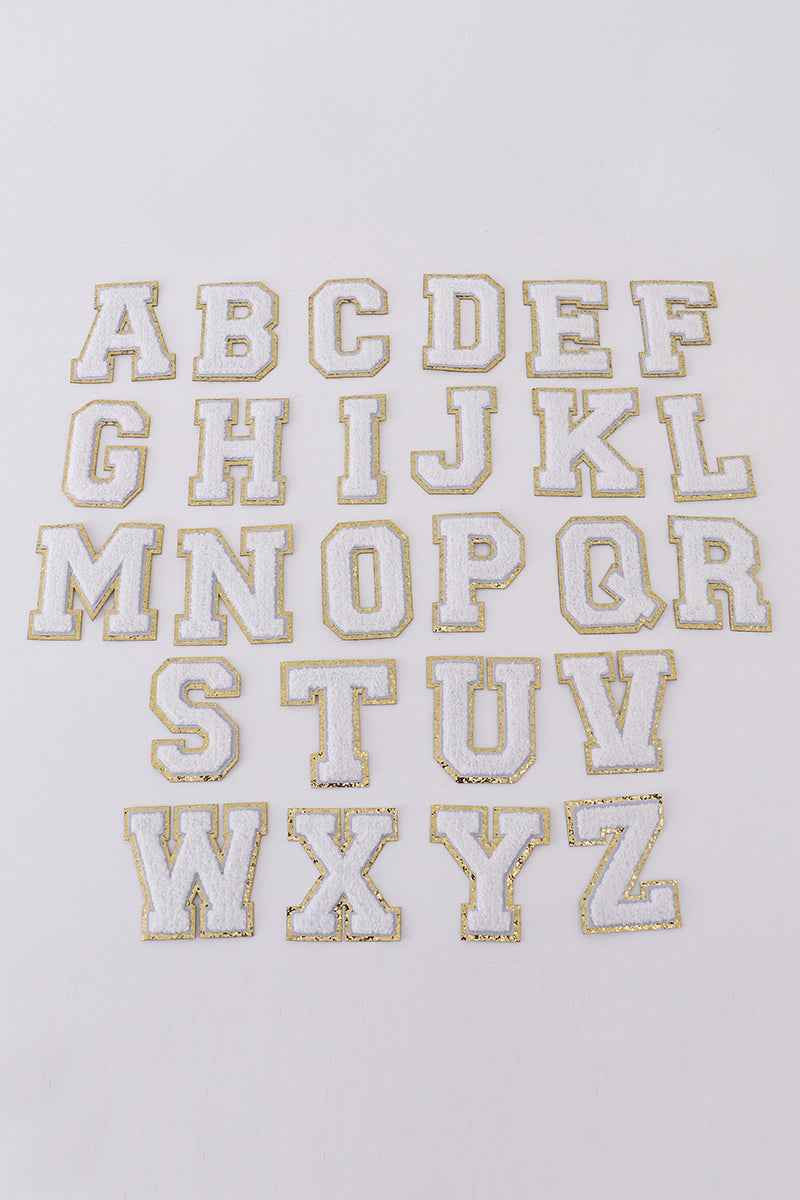 White letters "A-Z" stickers