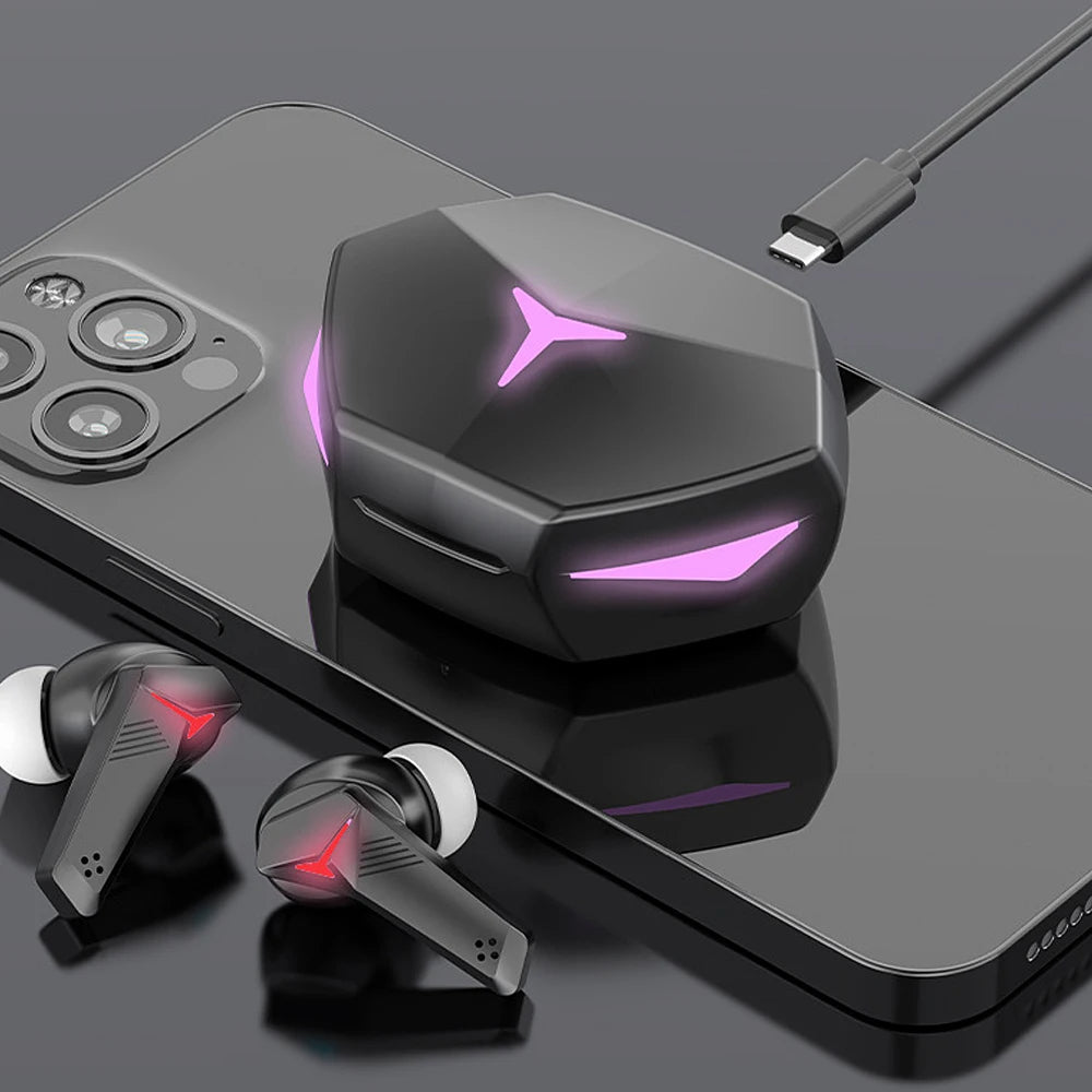 Wireless Earbuds for iOS & Android Phones, Bluetooth 5.2 in-Ear Headphones with Extra Bass, Built-in Mic, Soft in-Ear Sleep Earbuds Gaming Earbuds 60ms Low Latency TWS Bluetooth Earphone with Mic Bass Audio Sound Positioning Wireless Headphones