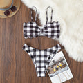 New Trend Black And White Bikini Set Swimsuit Women Bikini Swimwear Female Halter Top Bathing Suit Swimming Wear Bikini High Cut Swimsuit High