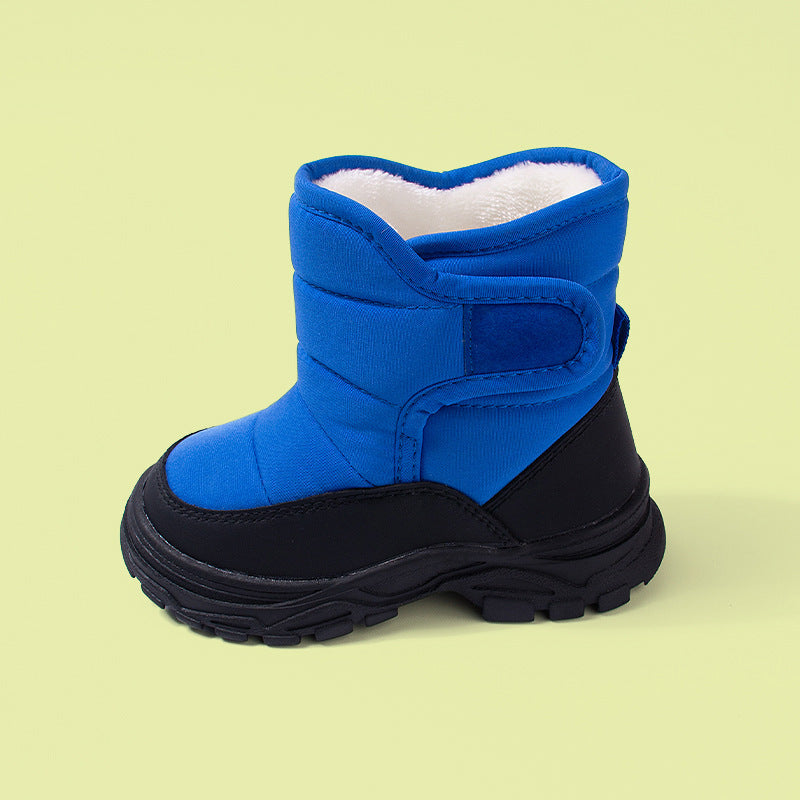 Warm Thick-soled Boots For Boys High-top Insulated Cotton Sneakers