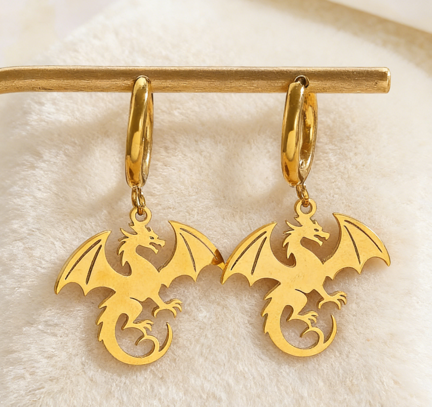 Gothic Western Dragon Pendant Necklace