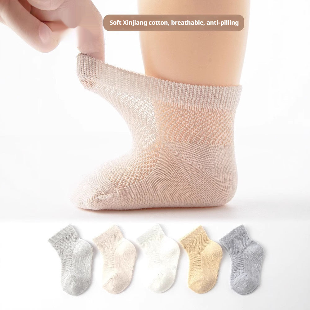Baby Infant Thin Breathable Hollow-out Short Socks
