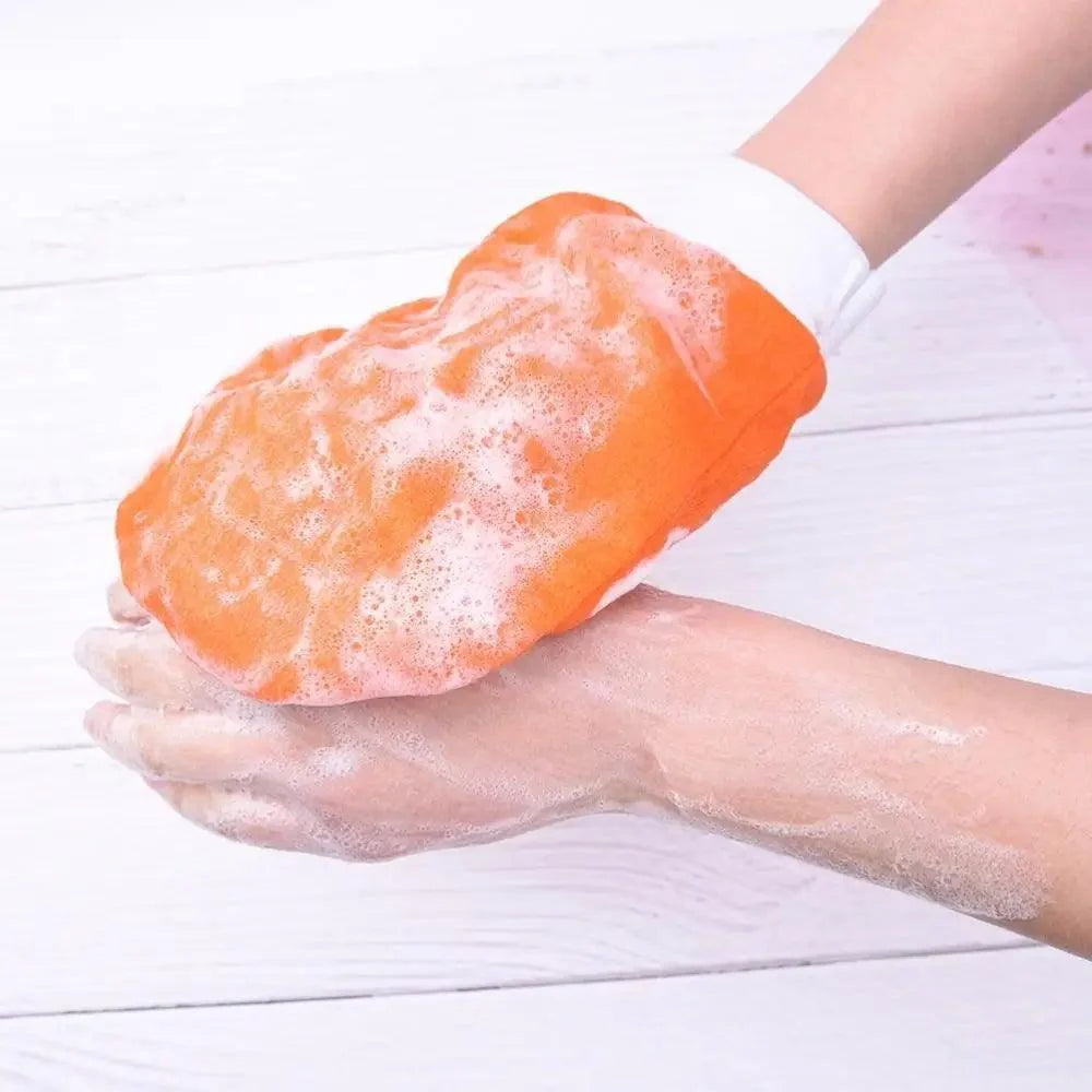1PC Colorful Shower Bath Magic Peeling Glove Modern Exfoliating Tan Removal Skincare Soft Gloves For Shower  Body Scrubber Bath Accessories