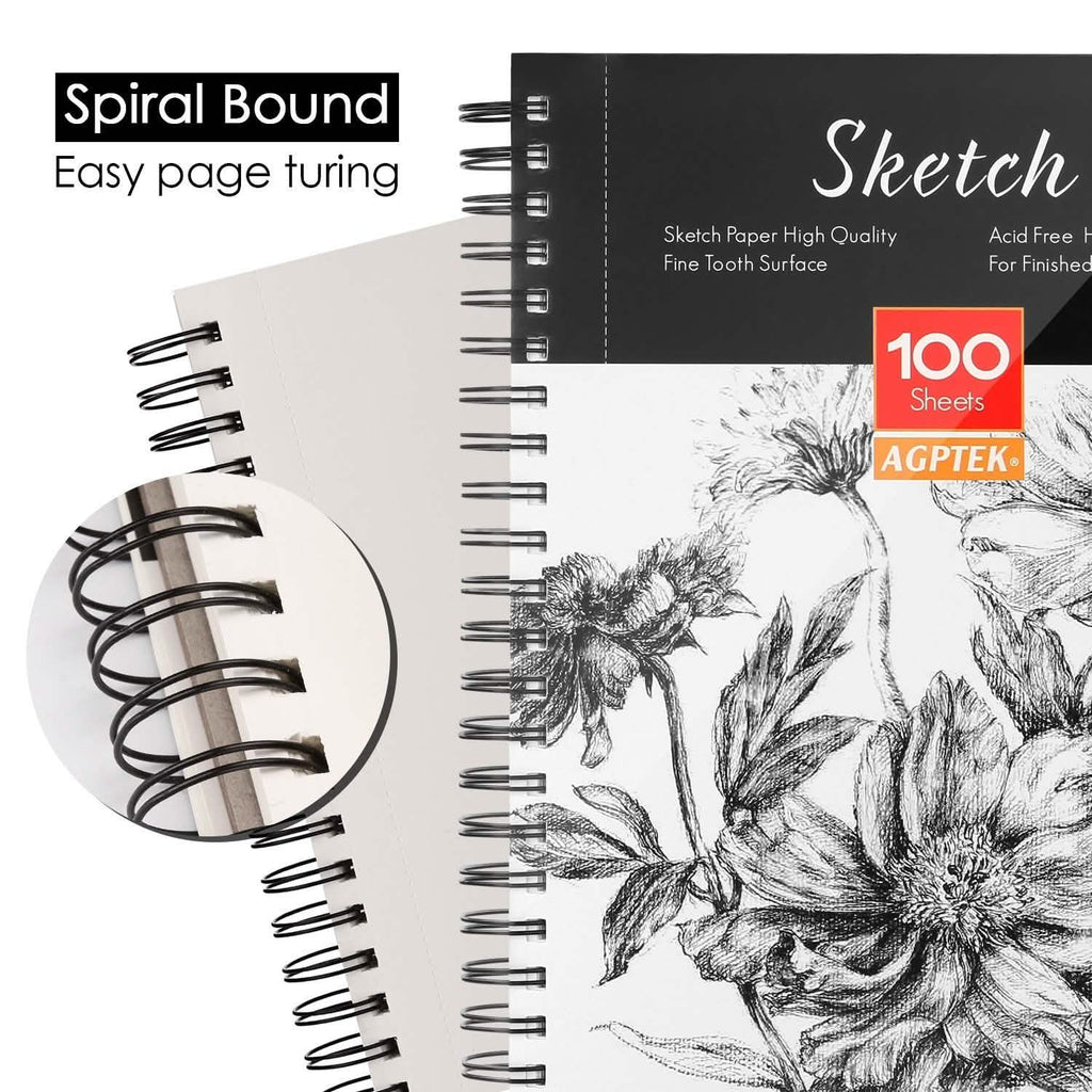 2-Pack: Art SketchBook 100 Pages for Writers Illustrators