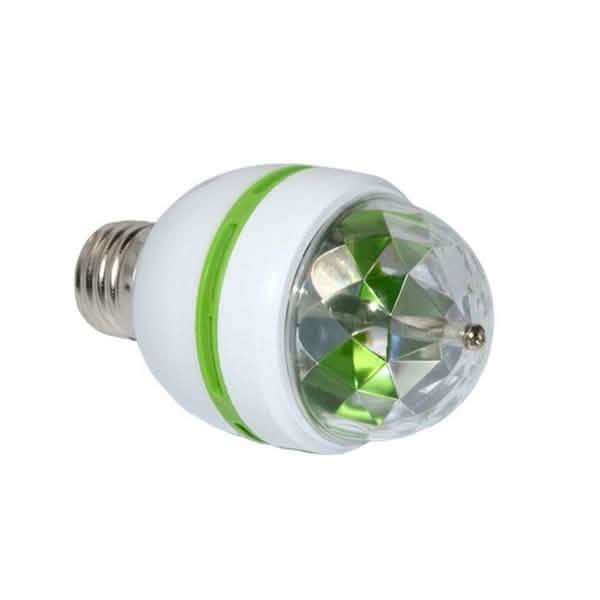 2-Pack: E27 3W Auto Rotating RGB LED Stage Light