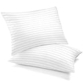 2-Pack: Lux Decor Collection Cotton Stripe Pillow Plush Bed Pillows Set