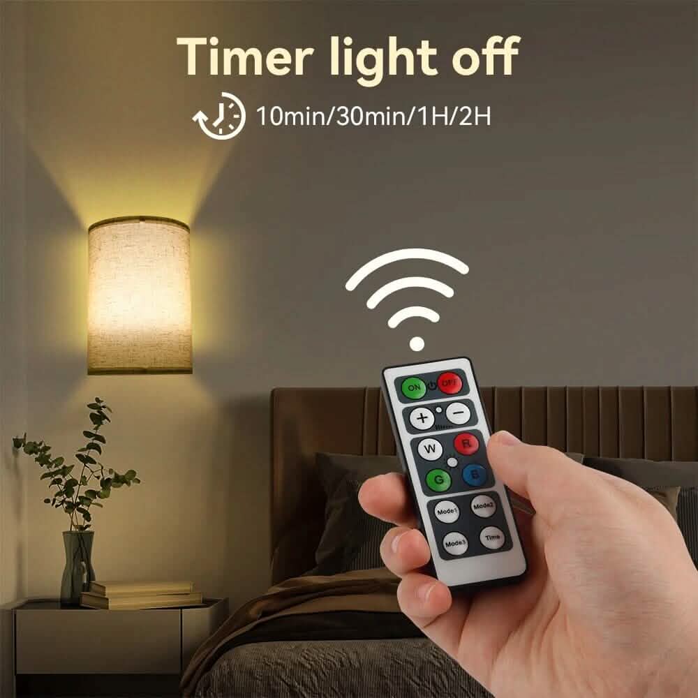 2-Pack: Magnetic Wireless Wall Sconce Lighting