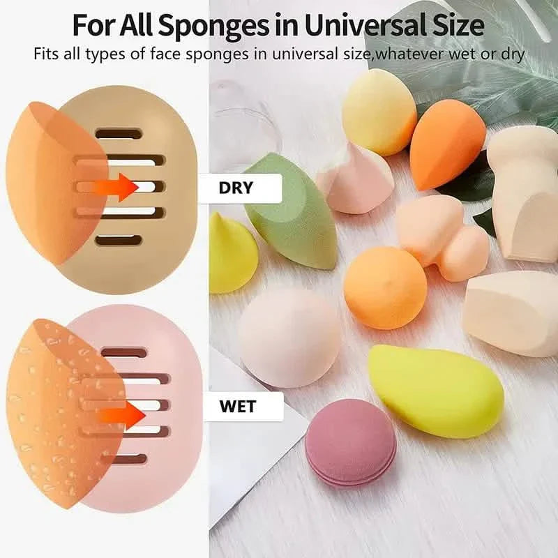 2-Pack: Silicone Makeup Sponge Holder Case