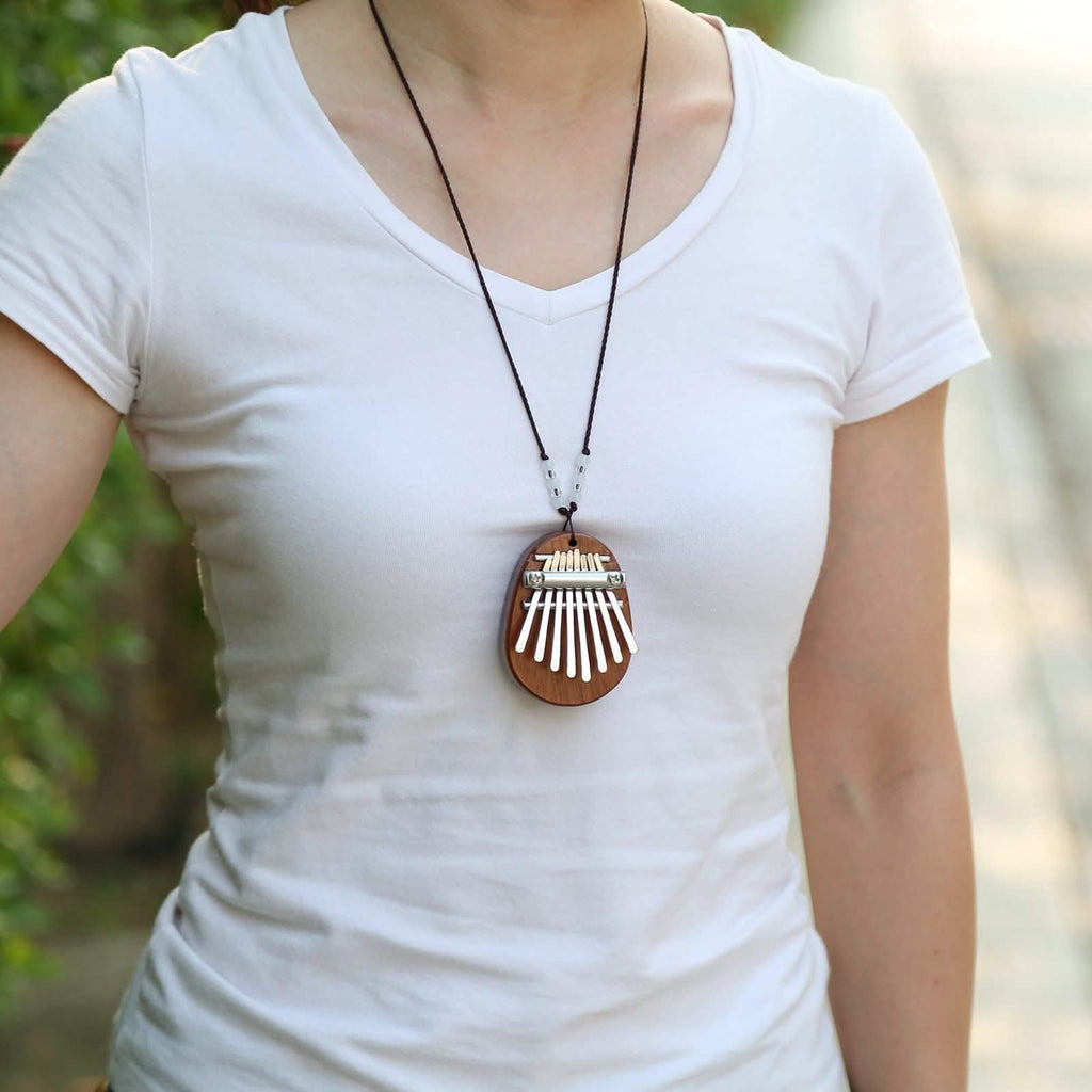 2-Piece: Acrylic Kalimba Mahogany Finger Thumb Piano