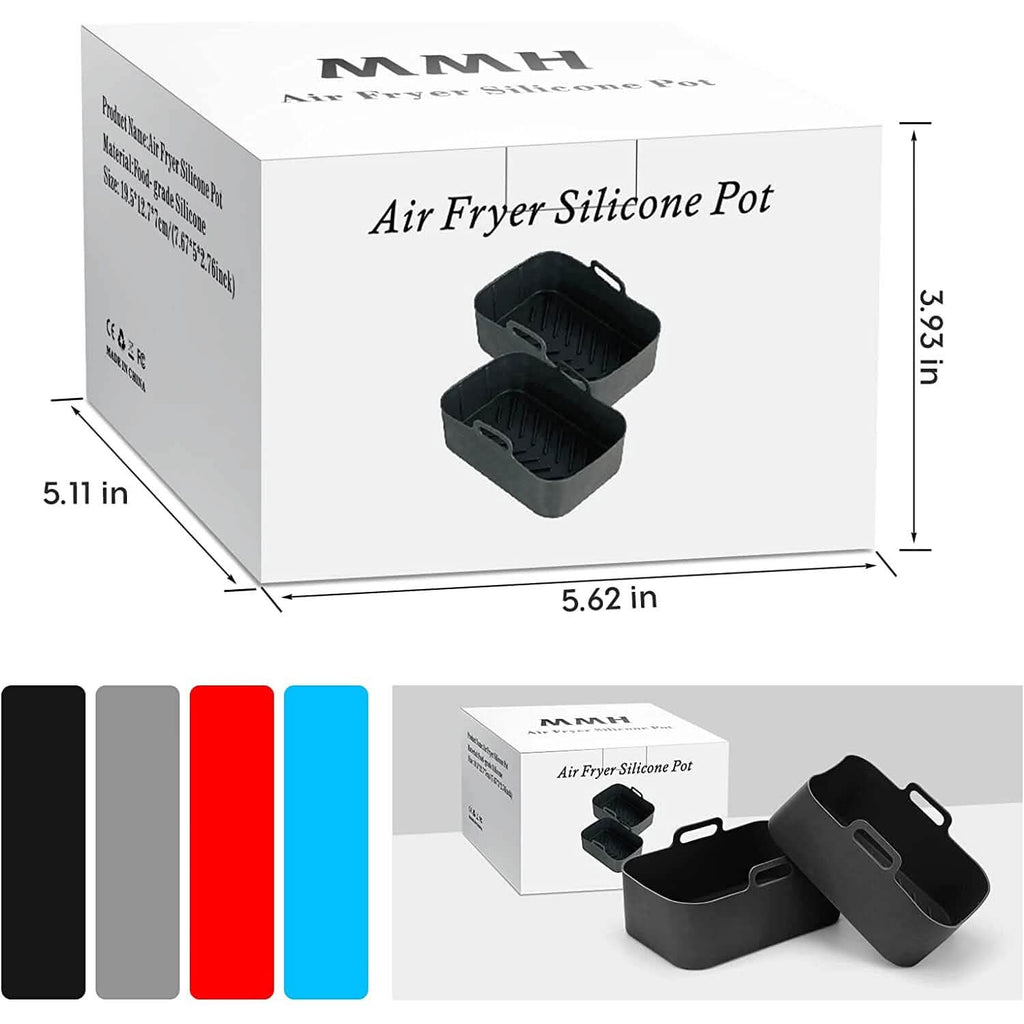 2-Piece: Air Fryer Silicone Pot