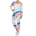2-Piece Burnout Fleece Hoodie And Jogger Tie-Dye Set
