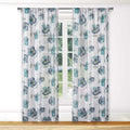 2-Piece: Floral Semi-Sheer Window Curtain Panel Set