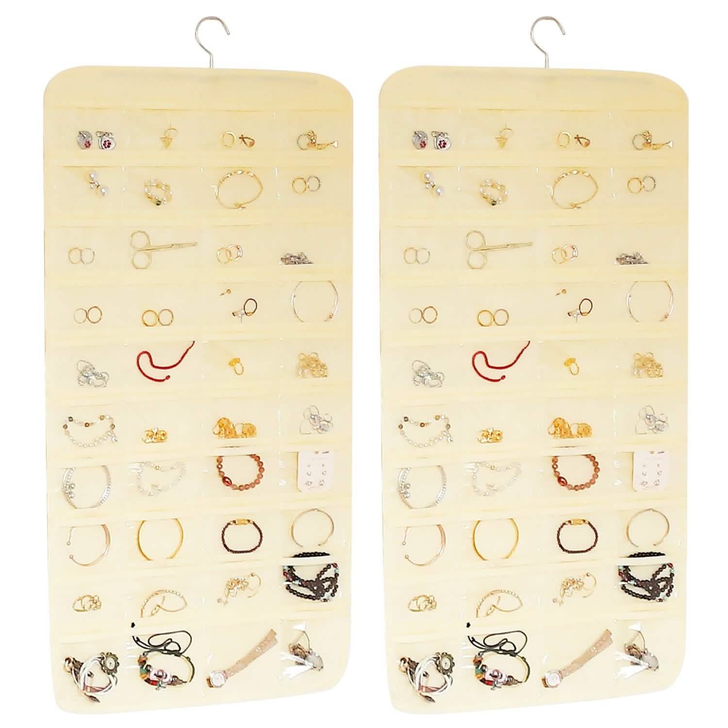 2-Piece: Hanging Jewelry Organizer