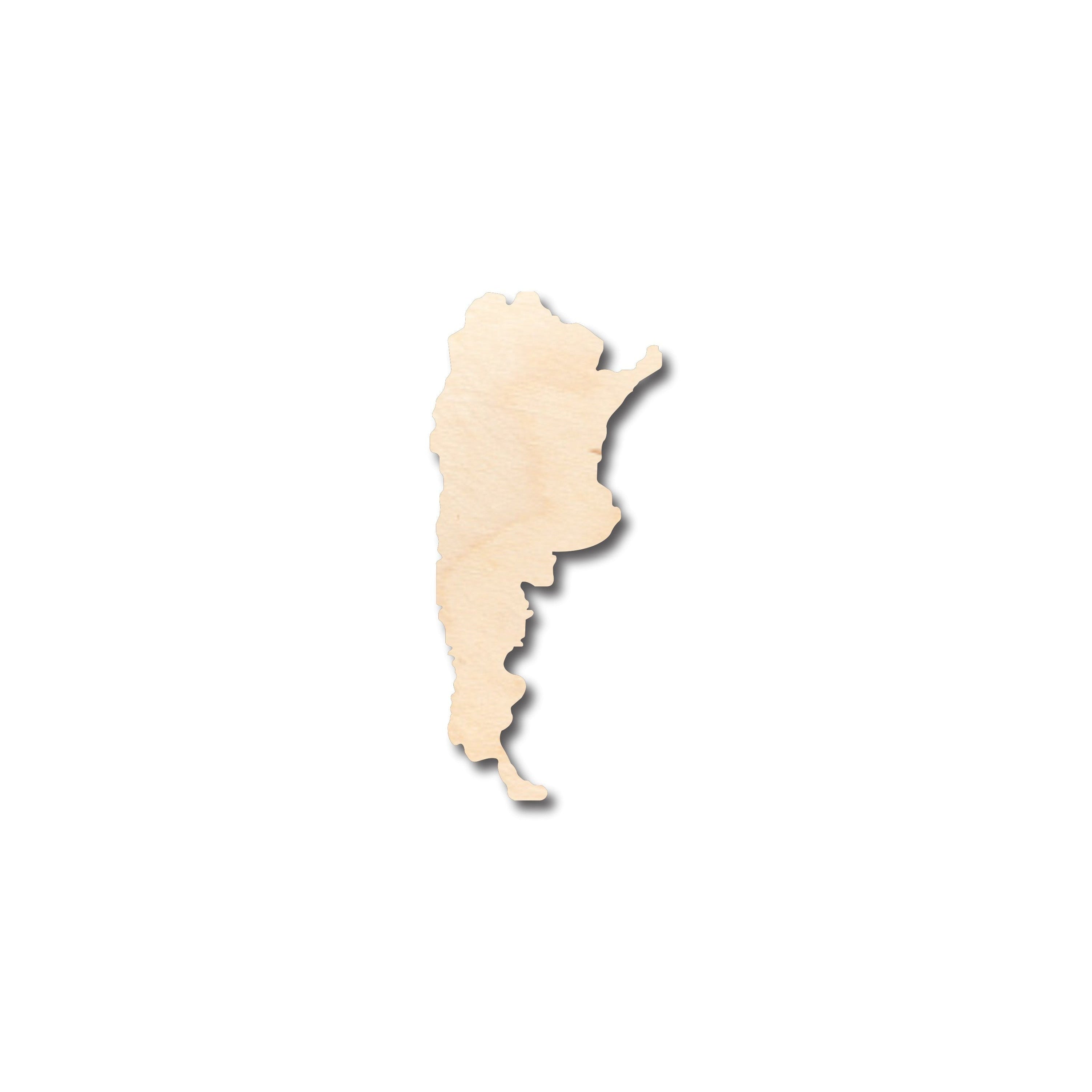 Unfinished Wood Argentina Shape - Countries - Craft - up to 46" DIY