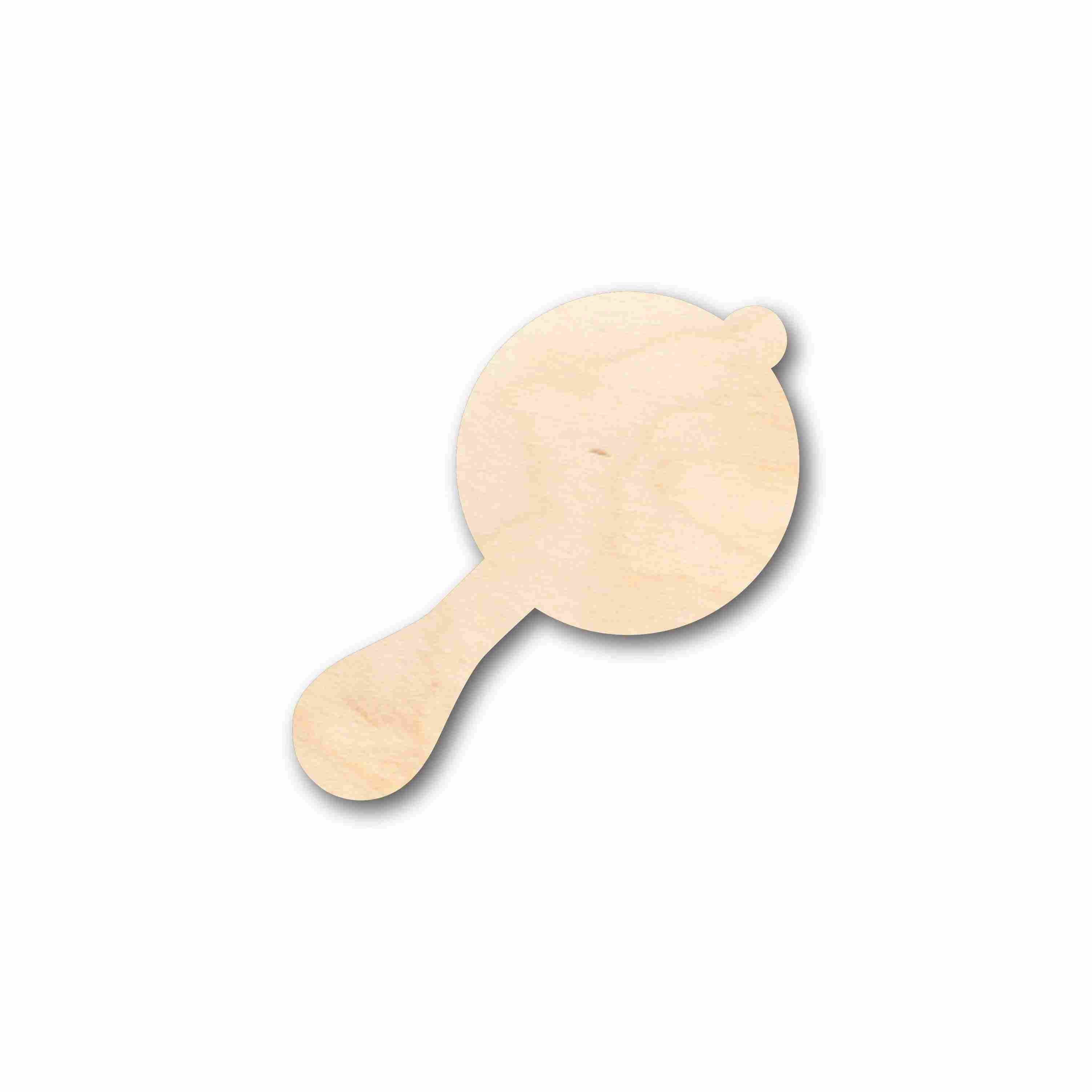 Unfinished Wood Baby Rattle Silhouette - Craft- up to 46" DIY