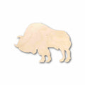 Unfinished Wood Buffalo Bison with Horn Silhouette - Craft- up to 46" DIY
