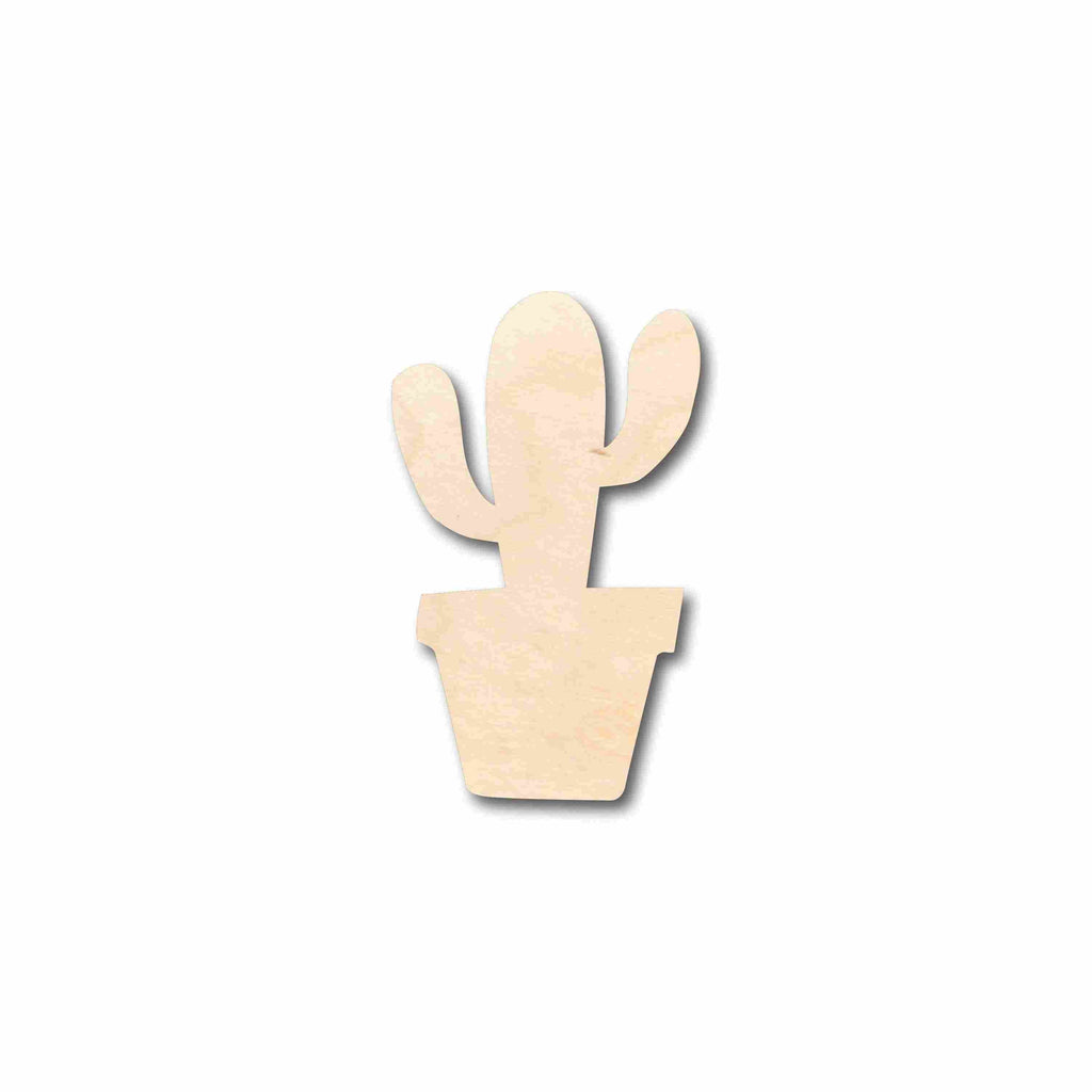 Unfinished Wood Cactus in Pot Silhouette - Craft- up to 46" DIY
