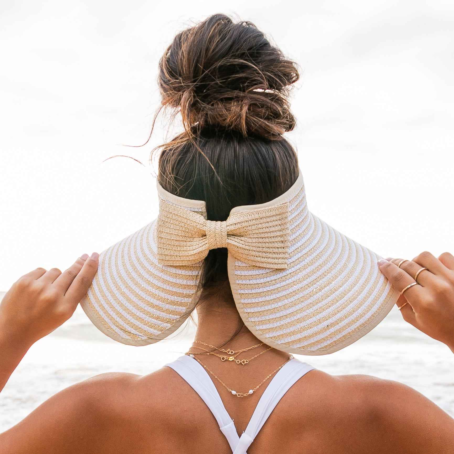 Foldable Bow Stripe Visor