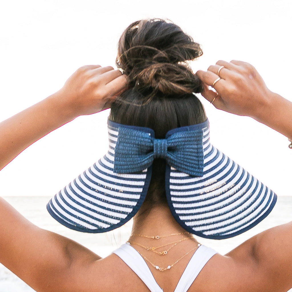 Foldable Bow Stripe Visor