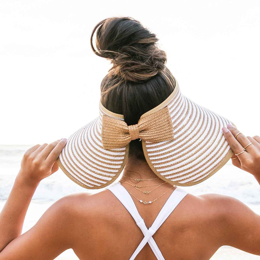 Foldable Bow Stripe Visor