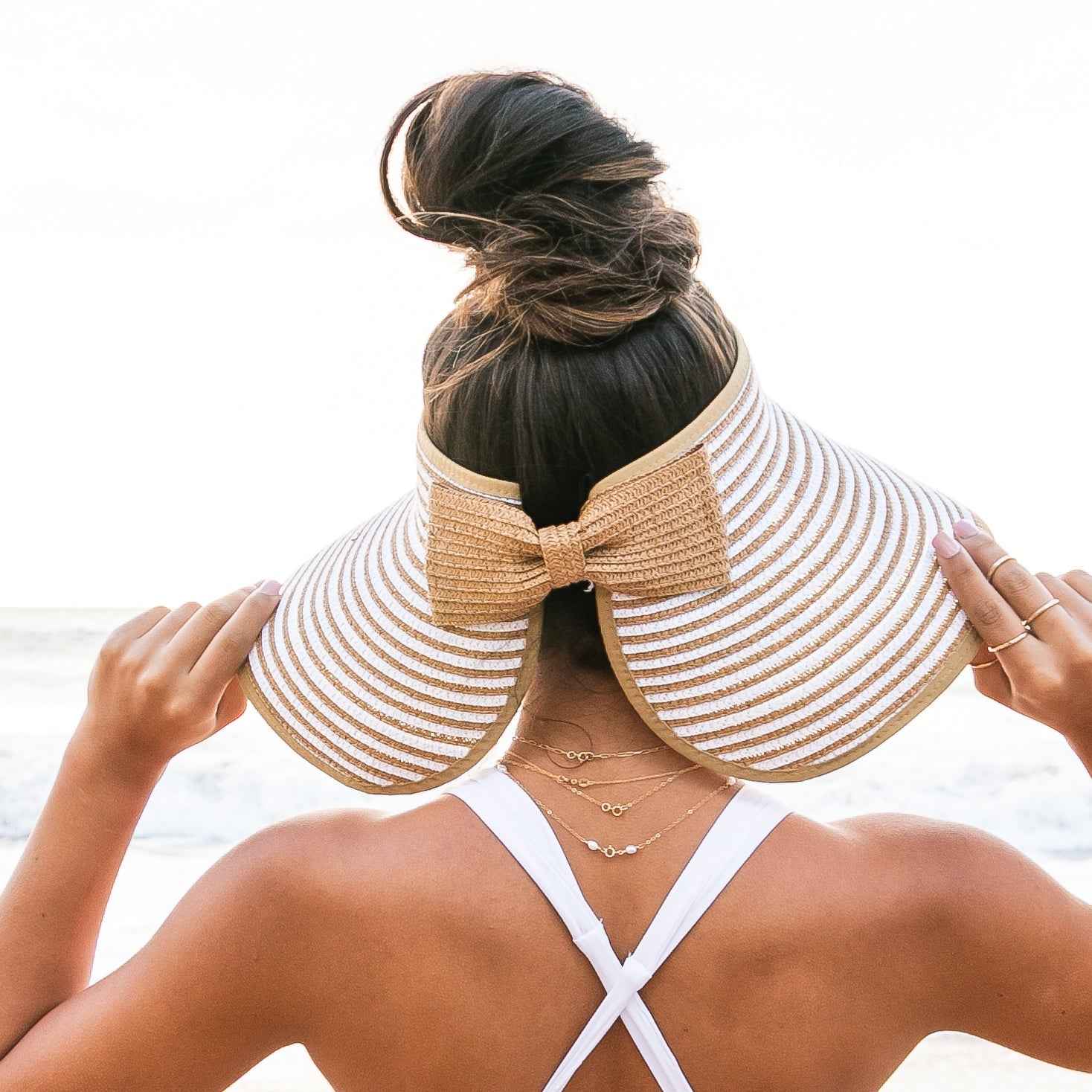 Foldable Bow Stripe Visor